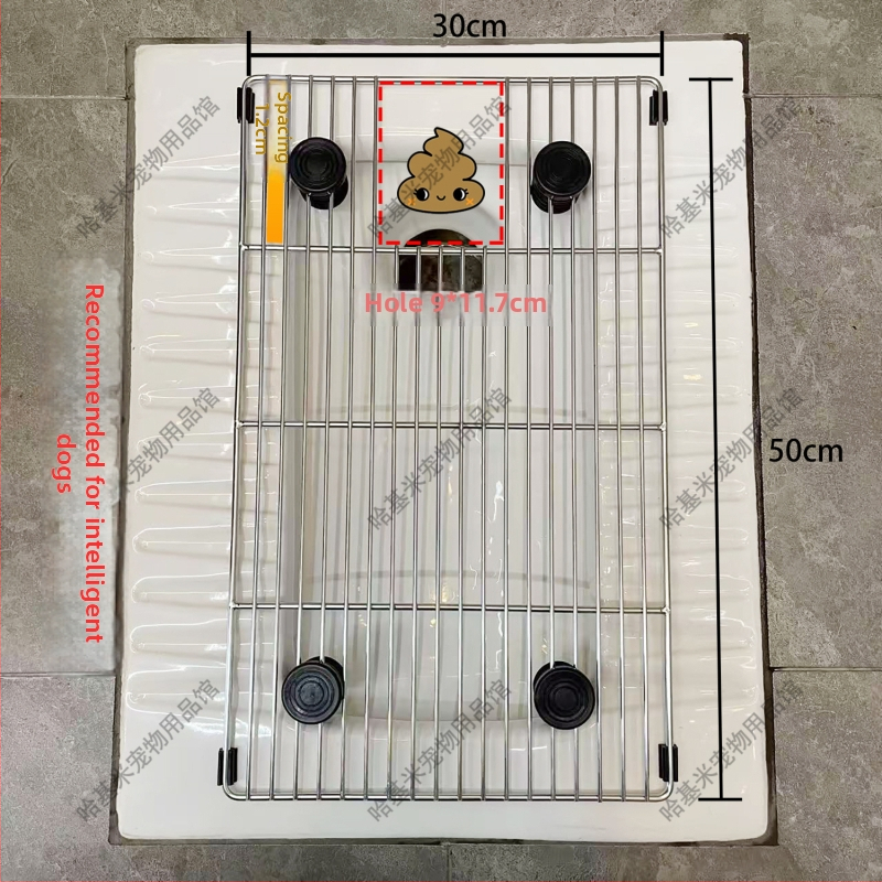 Συσκευή σταθερού σημείου αφόδευσης σκύλου με διχτυωτό από ανοξείδωτο ατσάλι, μοντέλο F97H8676TJJ8JM