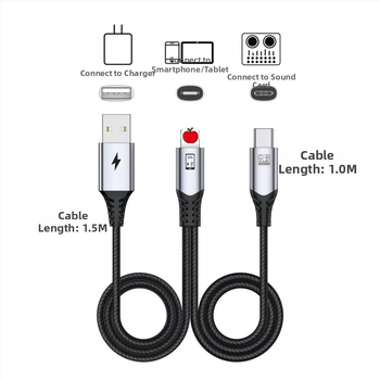 OTG zvuková karta pre živé vysielanie s DAC, USB 2.0, 1:2 rozdelenie