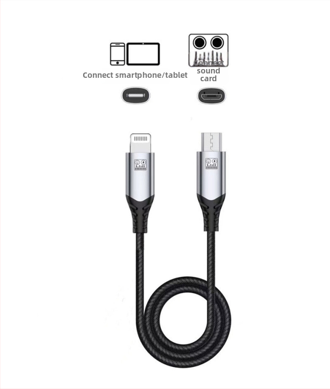 OTG zvuková karta pre živé vysielanie s DAC, USB 2.0, 1:2 rozdelenie