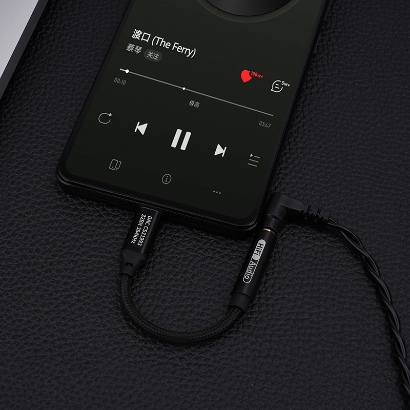 FRANSUN T2 USB-C 3,5 mm DAC adapter mobiltelefonokhoz, kompatibil az iPhone 15/16 sorozatokkal és Android Huawei eszközökkel