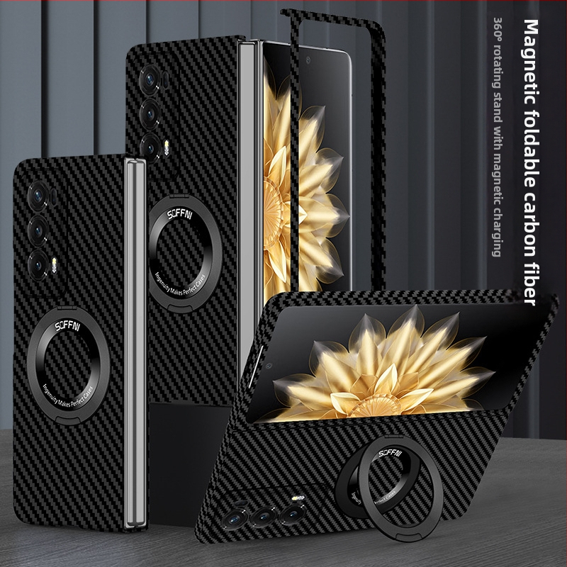 Oglekļa šķiedras stingrs vāciņš Honor MagicV2 VS2 – salokāms modelis, izturīgs pret kritieniem, pilna malu aizsardzība