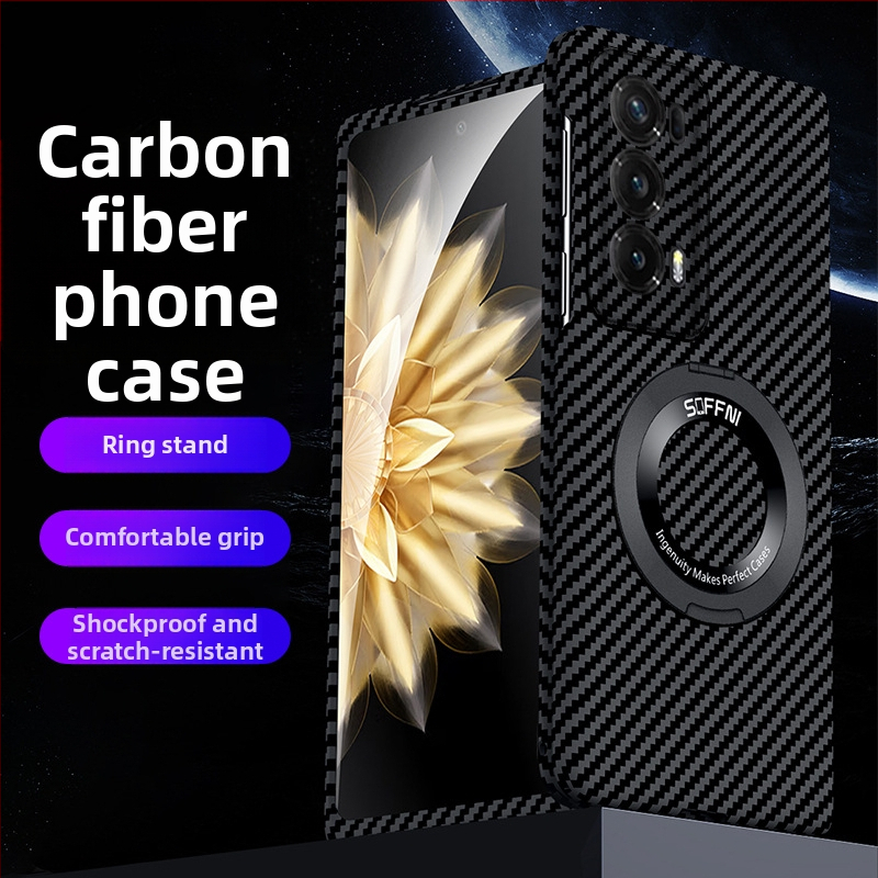 Oglekļa šķiedras stingrs vāciņš Honor MagicV2 VS2 – salokāms modelis, izturīgs pret kritieniem, pilna malu aizsardzība