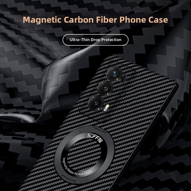 Oglekļa šķiedras stingrs vāciņš Honor MagicV2 VS2 – salokāms modelis, izturīgs pret kritieniem, pilna malu aizsardzība