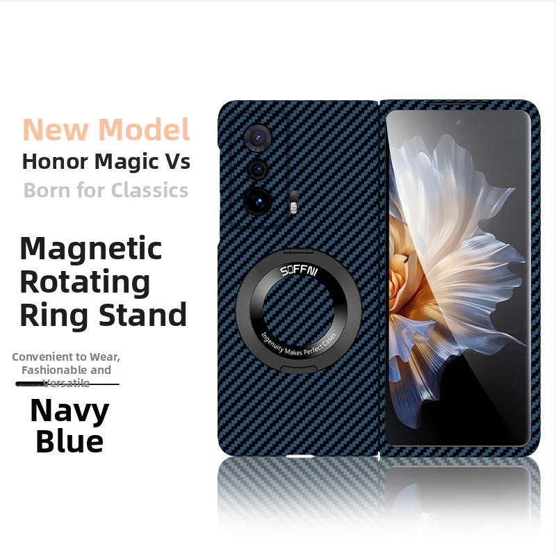 Oglekļa šķiedras stingrs vāciņš Honor MagicV2 VS2 – salokāms modelis, izturīgs pret kritieniem, pilna malu aizsardzība