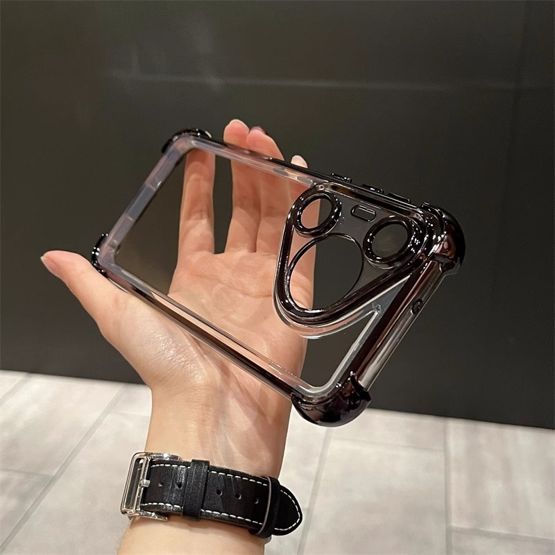 Pouzdro na telefón s airbagom v štyroch rohoch - pevný kryt, TPU+PC, proti nárazu, kompatibilné s Huawei Pura70 Pro a Honor Magic6