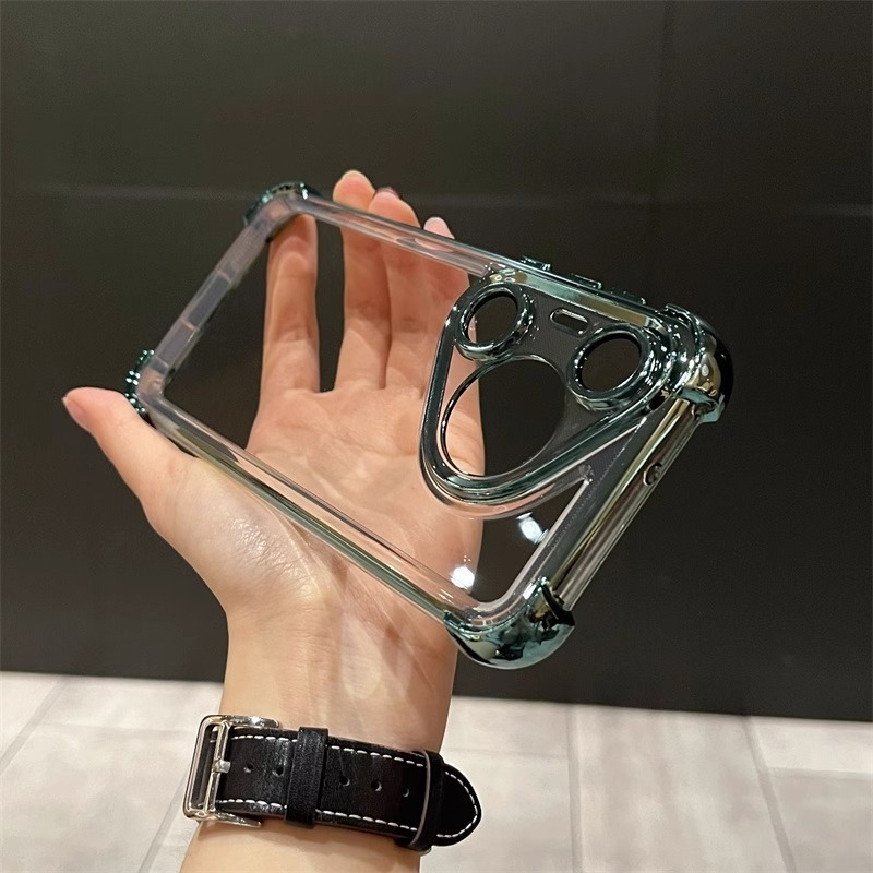 Pouzdro na telefón s airbagom v štyroch rohoch - pevný kryt, TPU+PC, proti nárazu, kompatibilné s Huawei Pura70 Pro a Honor Magic6