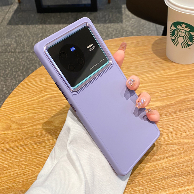 Metāla objektīva gredzens Vivo X80 gadījumam — ultra plāns silikona aizsargkorpuss, elektroplēšana, mīksta apdare, nodiluma, krišanas un pirkstu nospiedumu pretestība, saderīgs ar Vivo X80 un X70 Pro+