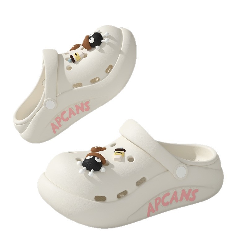 Moteriški Crocs stiliaus šlepetės vasarai, kvėpuojanti EVA viršus, EVA padas, storas padas, injekcinis liejimas, 2025