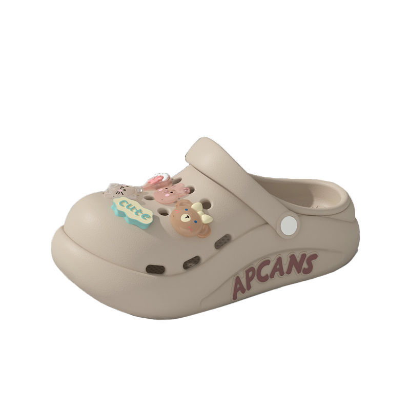 Moteriški Crocs stiliaus šlepetės vasarai, kvėpuojanti EVA viršus, EVA padas, storas padas, injekcinis liejimas, 2025