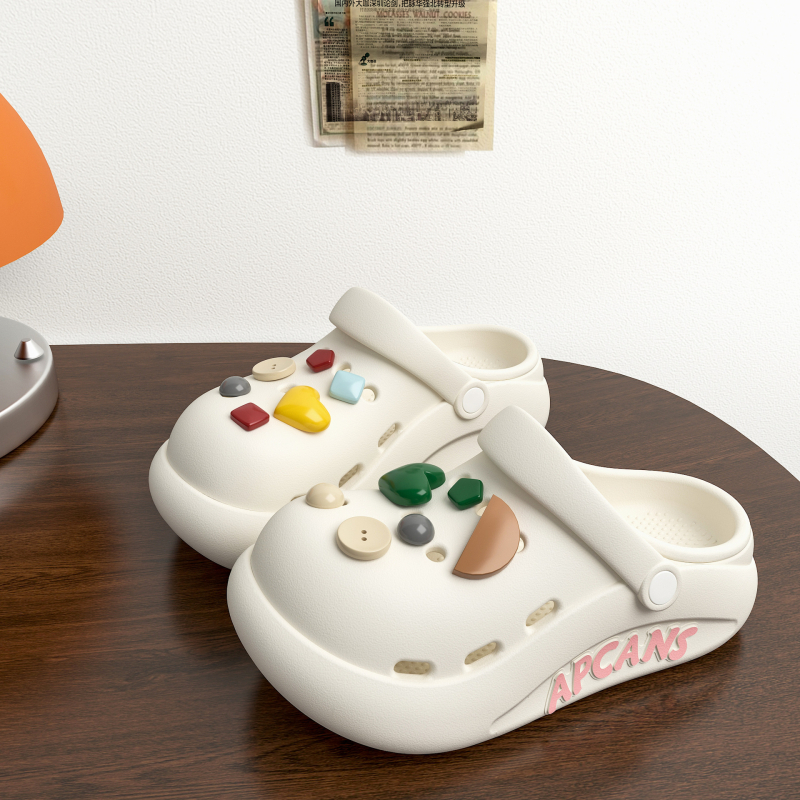 Moteriški Crocs stiliaus šlepetės vasarai, kvėpuojanti EVA viršus, EVA padas, storas padas, injekcinis liejimas, 2025