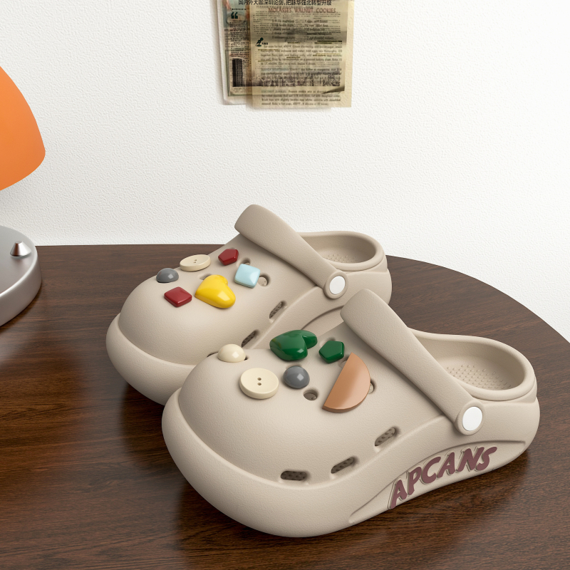 Moteriški Crocs stiliaus šlepetės vasarai, kvėpuojanti EVA viršus, EVA padas, storas padas, injekcinis liejimas, 2025