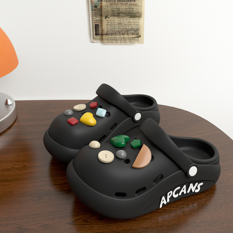 Moteriški Crocs stiliaus šlepetės vasarai, kvėpuojanti EVA viršus, EVA padas, storas padas, injekcinis liejimas, 2025