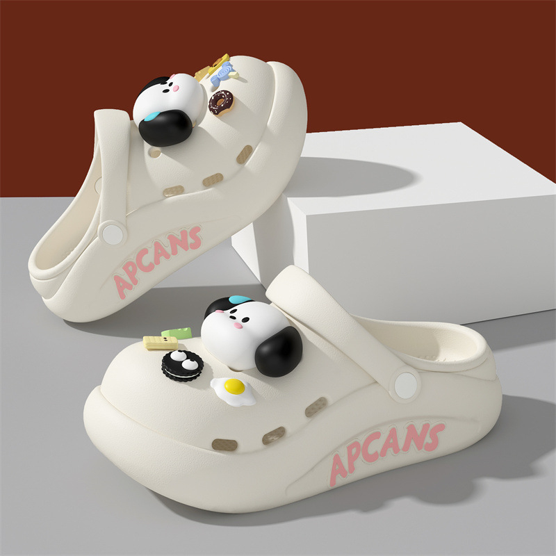 Moteriški Crocs stiliaus šlepetės vasarai, kvėpuojanti EVA viršus, EVA padas, storas padas, injekcinis liejimas, 2025