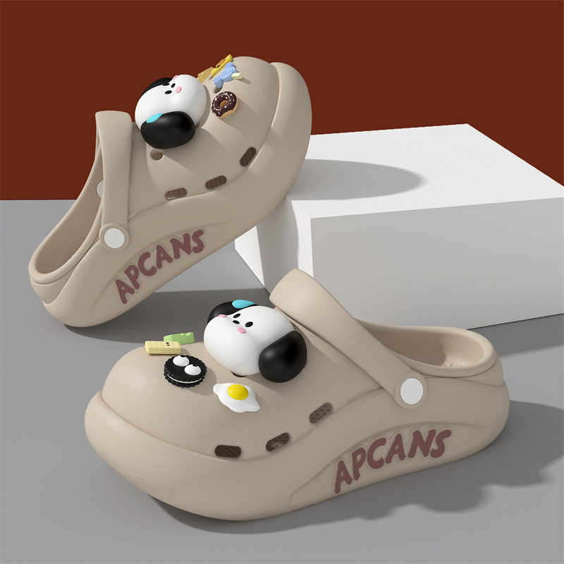 Moteriški Crocs stiliaus šlepetės vasarai, kvėpuojanti EVA viršus, EVA padas, storas padas, injekcinis liejimas, 2025