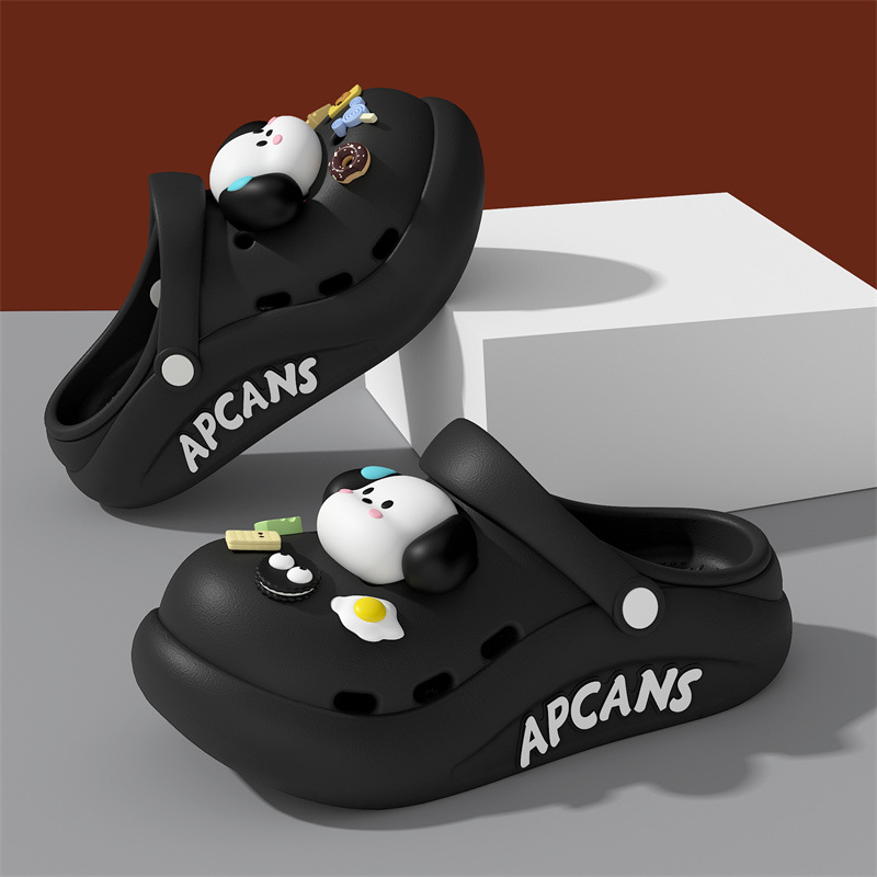 Moteriški Crocs stiliaus šlepetės vasarai, kvėpuojanti EVA viršus, EVA padas, storas padas, injekcinis liejimas, 2025