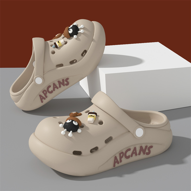 Moteriški Crocs stiliaus šlepetės vasarai, kvėpuojanti EVA viršus, EVA padas, storas padas, injekcinis liejimas, 2025