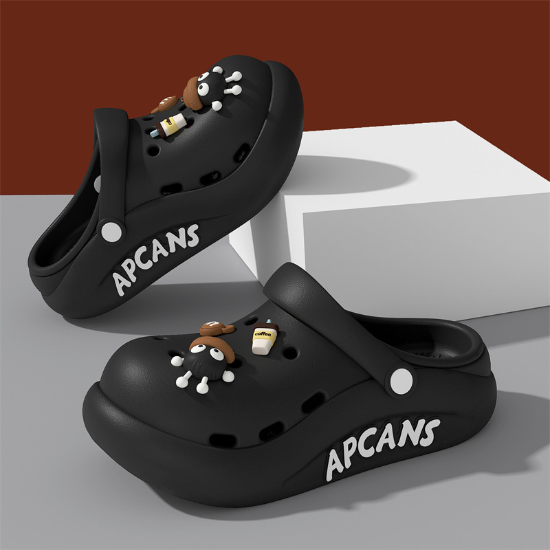 Moteriški Crocs stiliaus šlepetės vasarai, kvėpuojanti EVA viršus, EVA padas, storas padas, injekcinis liejimas, 2025