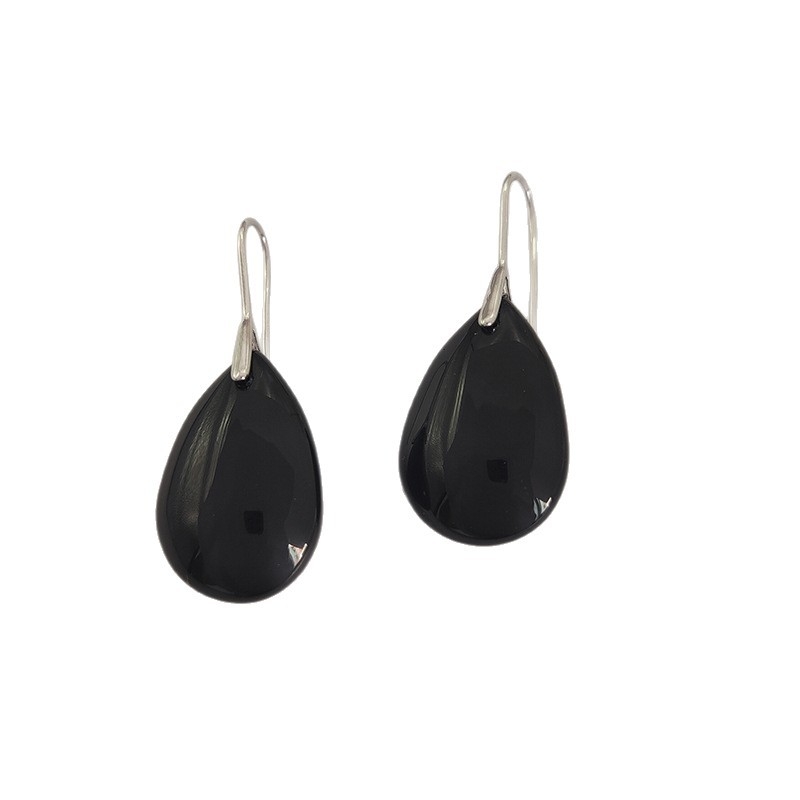 Vaskist kõrvarõngad tilgakujulise kristallripatsiga, bränd Jiapai Jewelry, Jaapani ja Korea stiil, minimalistlik luksus