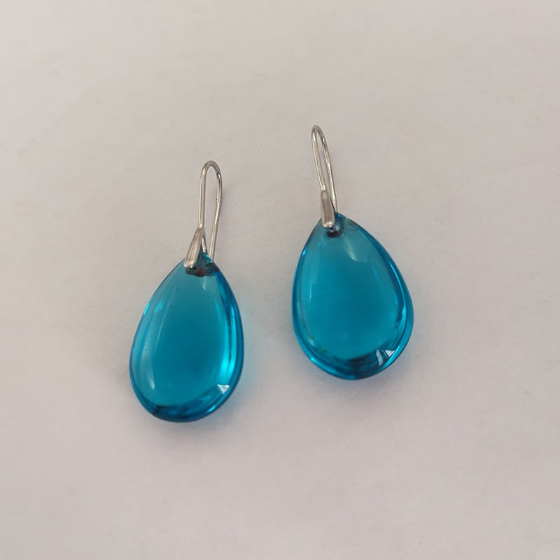 Vaskist kõrvarõngad tilgakujulise kristallripatsiga, bränd Jiapai Jewelry, Jaapani ja Korea stiil, minimalistlik luksus