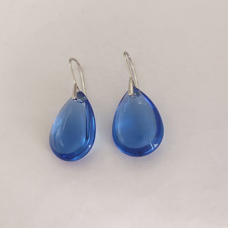 Vaskist kõrvarõngad tilgakujulise kristallripatsiga, bränd Jiapai Jewelry, Jaapani ja Korea stiil, minimalistlik luksus