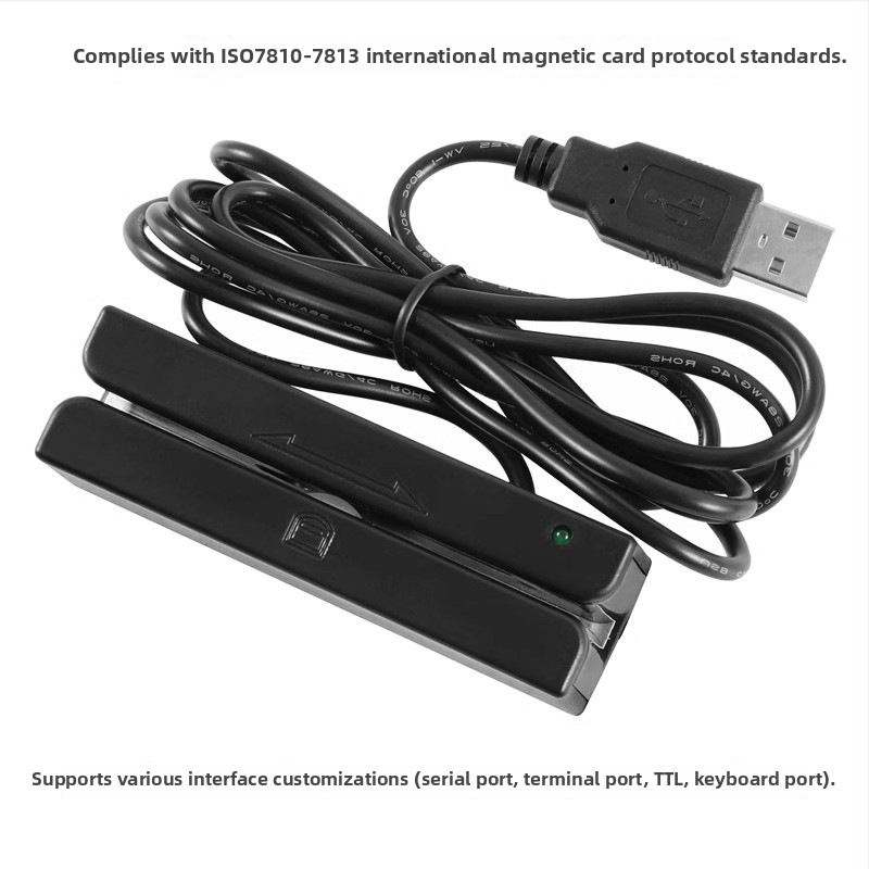 MSR580 Mini čitač magnetnih kartica – tri trake, RS232, NFC i RFID, podrška karticama 1/2/3 trake