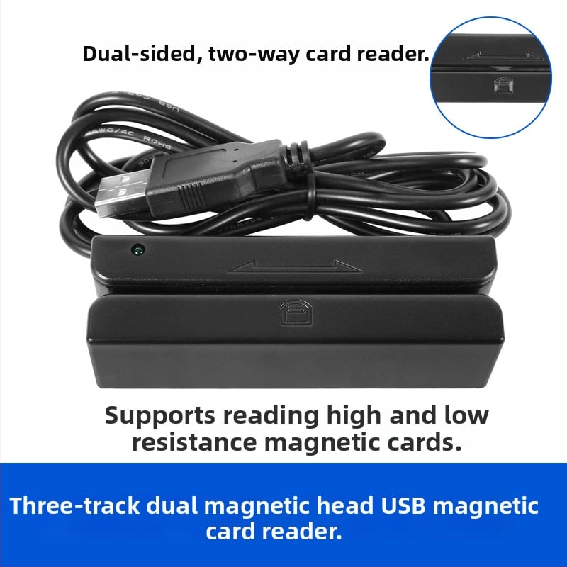 MSR580 Mini čitač magnetnih kartica – tri trake, RS232, NFC i RFID, podrška karticama 1/2/3 trake