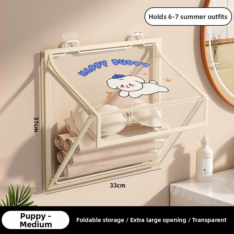 Ράφι αποθήκευσης τοίχου μπάνιου, αναδιπλούμενο, εγκατάσταση χωρίς τρύπες, PVC οργανωτής, μοντέλο SND6039