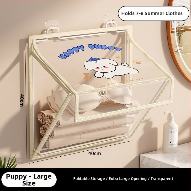 Ράφι αποθήκευσης τοίχου μπάνιου, αναδιπλούμενο, εγκατάσταση χωρίς τρύπες, PVC οργανωτής, μοντέλο SND6039