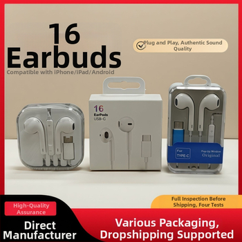 Vadu In-ear austiņas ar Type-C interfeisu, plug-and-play, dinamiskais draiveris, 1,2 m kabelis, saderīgas ar iOS un Android