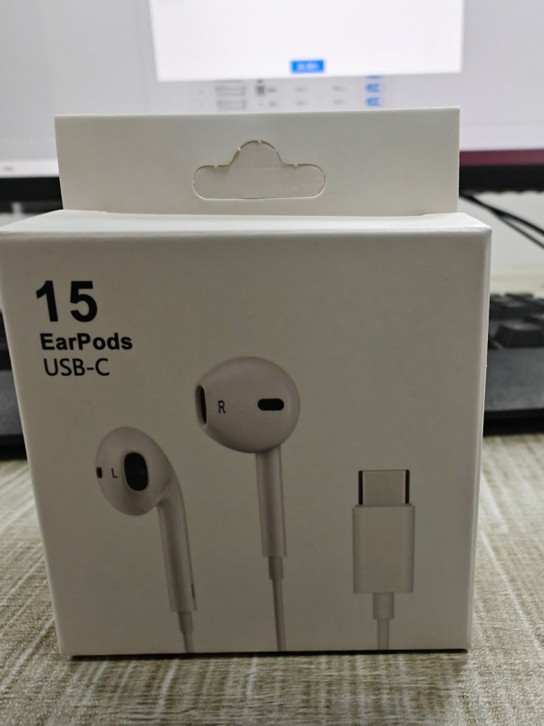 Vadu In-ear austiņas ar Type-C interfeisu, plug-and-play, dinamiskais draiveris, 1,2 m kabelis, saderīgas ar iOS un Android