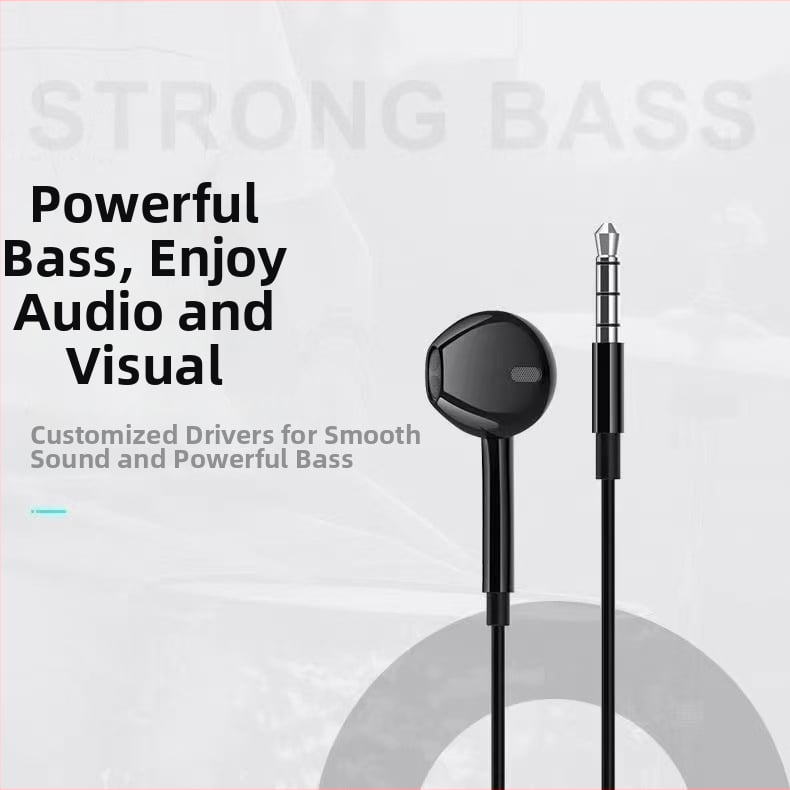 Vadu In-ear austiņas ar Type-C interfeisu, plug-and-play, dinamiskais draiveris, 1,2 m kabelis, saderīgas ar iOS un Android