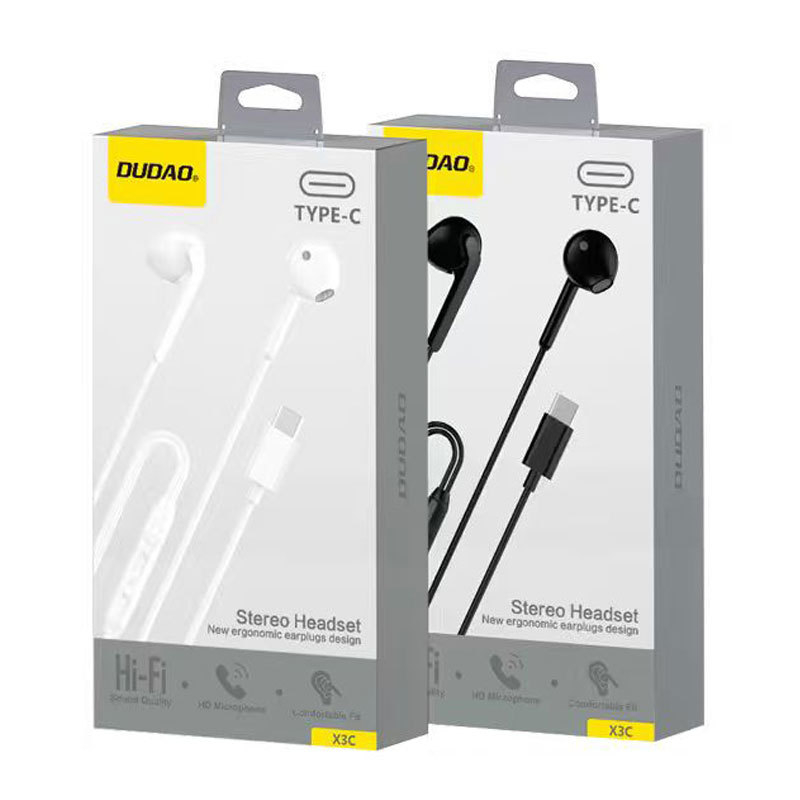 X3C žične in-ear slušalice Type-C, 15 mm driver, ugrađeni mikrofon, kabel 1,2 m, kontrole na kabelu