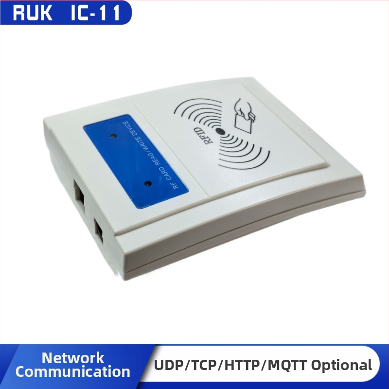 IC-11 Bezkontaktný čítač IC kariet, 13,56 MHz, čitateľný čas 0,08 s, napájanie PoE alebo DC 9–54 V, protokoly UDP/TCP/HTTP/MQTT