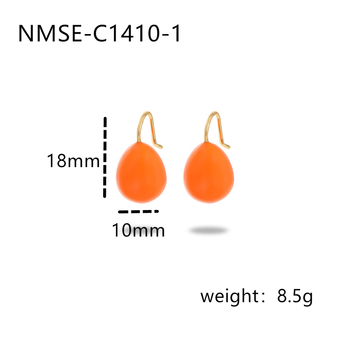 Fülbevalók – csepp alakú, rozsdamentes acél, elektroplatírozott bevonat, füllyuk 925 ezüst, mindennapi viselet