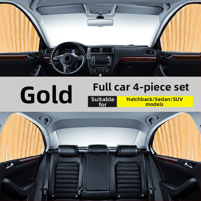 Auto okná slnečná záves, nylonová sieť, hrubý nepriehľadný typ, dráhový systém, magnetický, automatické rozťahovanie