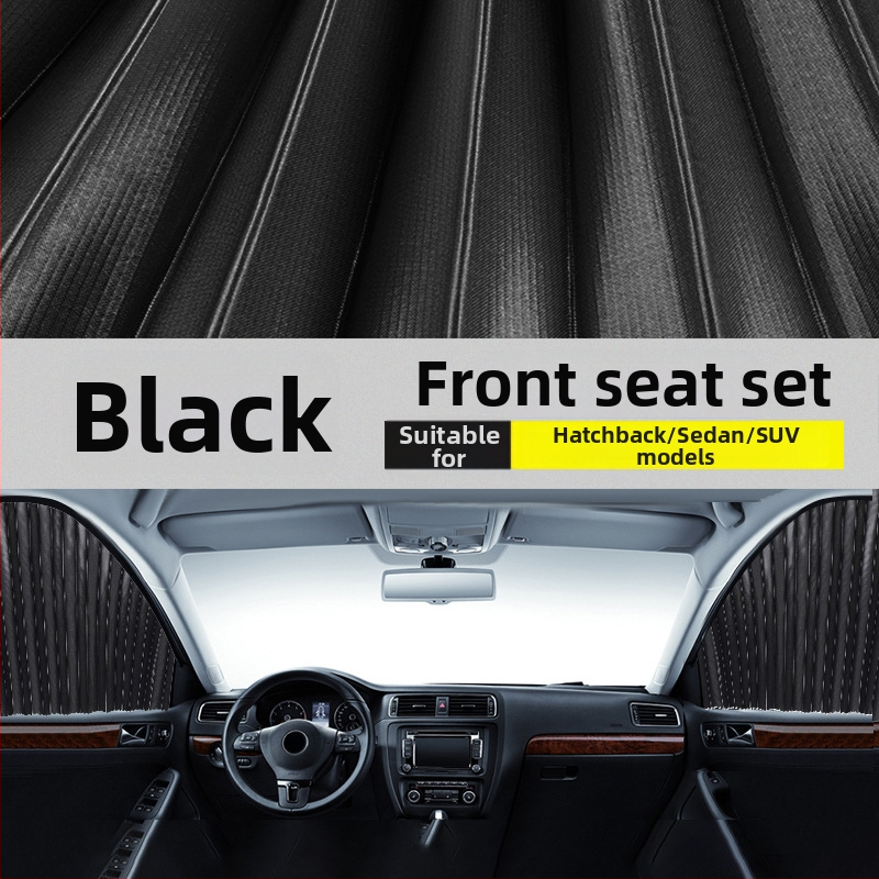 Auto okná slnečná záves, nylonová sieť, hrubý nepriehľadný typ, dráhový systém, magnetický, automatické rozťahovanie