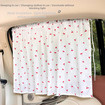 Auto slnečné závesy z bavlny, čiastočne priesvitné, zavesené, univerzálna kompatibilita, Blue Rain