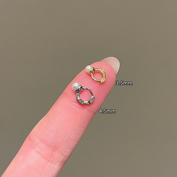 Fülbevaló – geometriai alakú réz dizájn, elektroplakálás, koreai stílus, friss és édes, 2025 tavaszi kiadás