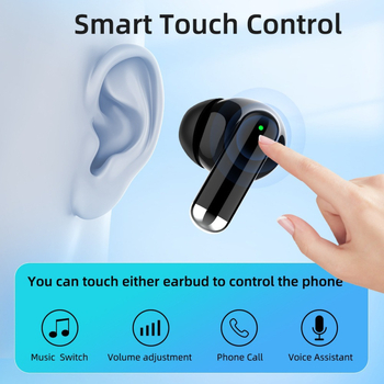 Vezeték nélküli in-ear fejhallgató digitális zajcsökkentéssel, Bluetooth 5.0, digitális kijelző, akár 4 óra üzemidő, 10 m hatótávolság