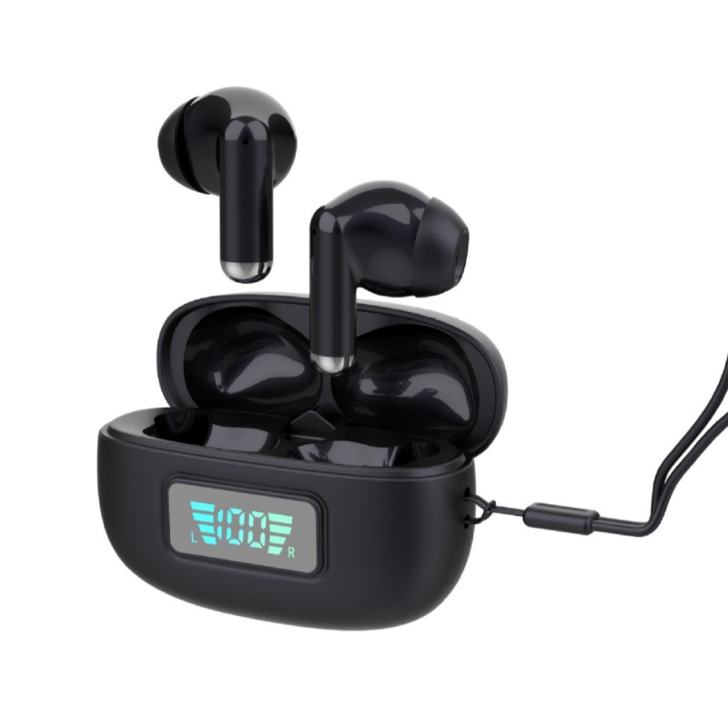 Vezeték nélküli in-ear fejhallgató digitális zajcsökkentéssel, Bluetooth 5.0, digitális kijelző, akár 4 óra üzemidő, 10 m hatótávolság