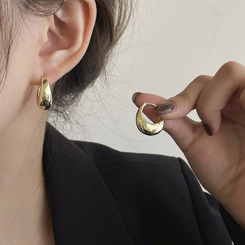 Clipuri pentru urechi din cupru, formă U, stil franțuzesc de înaltă clasă, Jiuhan