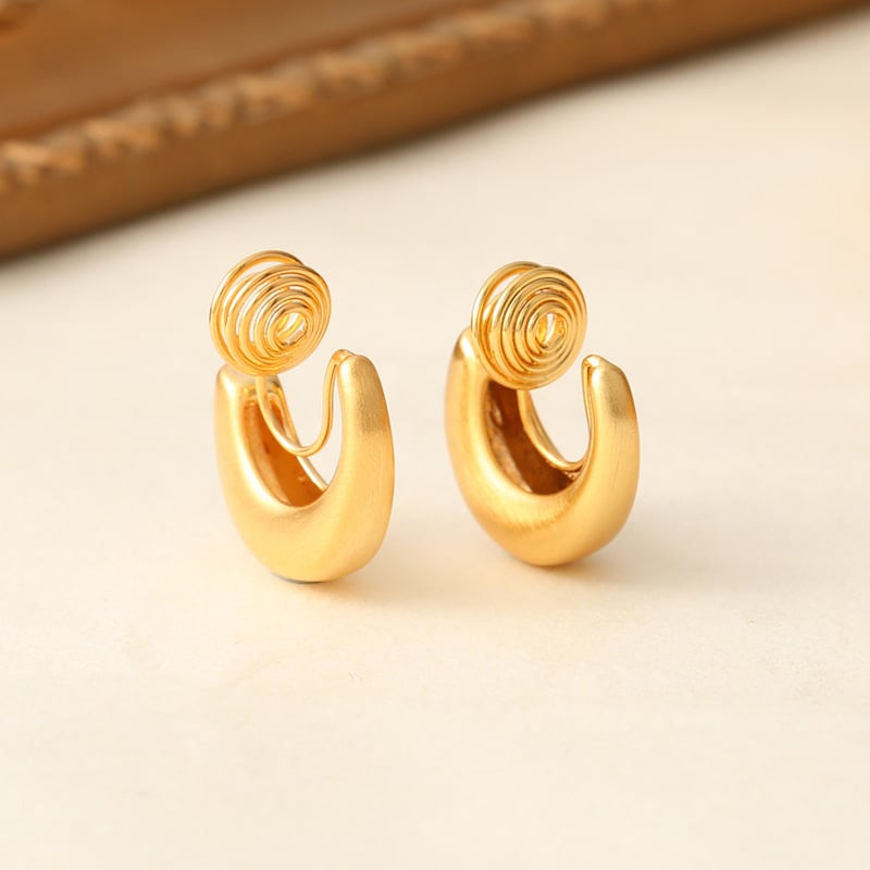 Clipuri pentru urechi din cupru, formă U, stil franțuzesc de înaltă clasă, Jiuhan