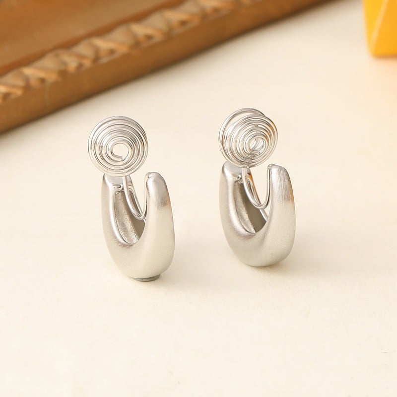 Clipuri pentru urechi din cupru, formă U, stil franțuzesc de înaltă clasă, Jiuhan