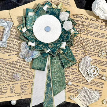 Broš, mješavina materijala; ručna izrada, crtani stil; oblik luka, crtani likovi i list; ugradni jade; porijeklo: Dongguan