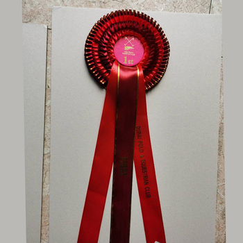 Szalagkoszorú jelvény, tinplate anyagból, kézzel készített, esküvőre, üzleti ajándék