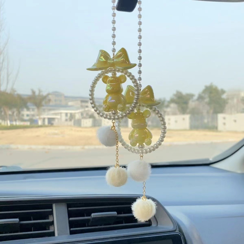 Medvjeđi motiv karikaturni privjesak za auto, smola, unutarnja dekoracija