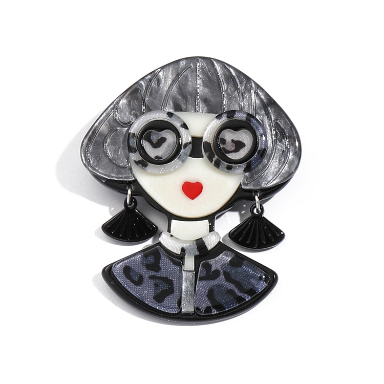 Akril portrés kitűző, eredeti dizájn, környezetbarát feldolgozás, Yiwu eredetű, 2025 ősz (Specifikációk: Anyag—Akril; Forma—Karikatúra karakter; Stílus—Original; Feldolgozás—Környezetbarát).