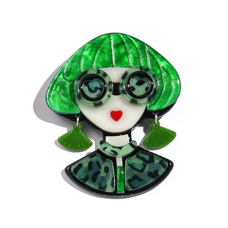 Akril portrés kitűző, eredeti dizájn, környezetbarát feldolgozás, Yiwu eredetű, 2025 ősz (Specifikációk: Anyag—Akril; Forma—Karikatúra karakter; Stílus—Original; Feldolgozás—Környezetbarát).