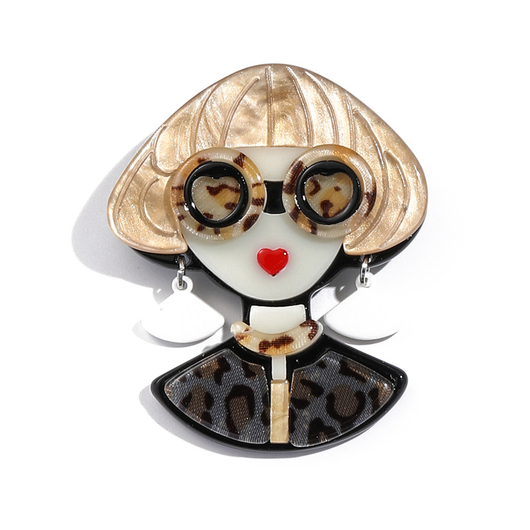 Akril portrés kitűző, eredeti dizájn, környezetbarát feldolgozás, Yiwu eredetű, 2025 ősz (Specifikációk: Anyag—Akril; Forma—Karikatúra karakter; Stílus—Original; Feldolgozás—Környezetbarát).