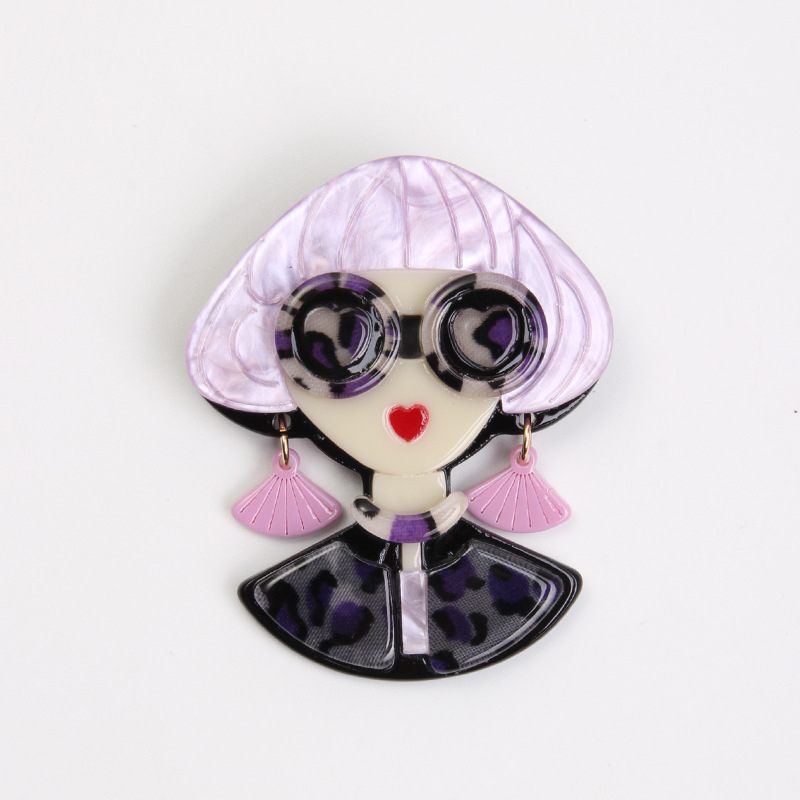 Akril portrés kitűző, eredeti dizájn, környezetbarát feldolgozás, Yiwu eredetű, 2025 ősz (Specifikációk: Anyag—Akril; Forma—Karikatúra karakter; Stílus—Original; Feldolgozás—Környezetbarát).